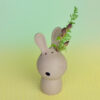 bunny vase, colour, cardboard grey, detail