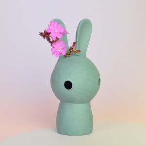 bunny vase colour chrome green