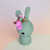 bunny vase colour chrome green, detail