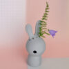 bunny vase, colour grey, detail