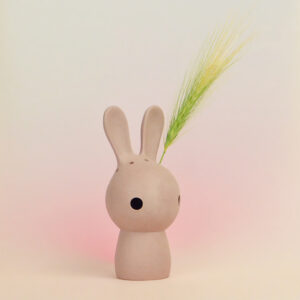 bunny vase, liver colored