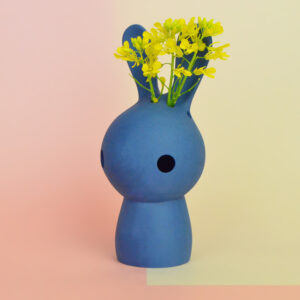 bunny vase, colour petrol