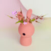 bunny vase, colour pink, detail