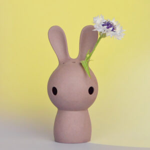 bunny vase, colour purple