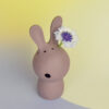 bunny vase, colour purple, detail