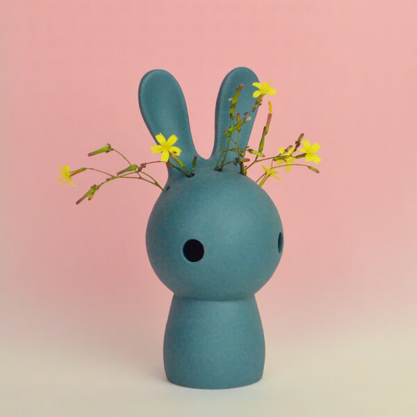 bunny vase, colour turquoise